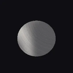 Render of Brushed metal with a Ward anisotropic highlight