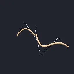 Render of B-spline curves with de Boor evaluation and knot insertion