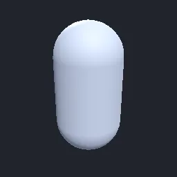 Render of Capsule with hemispherical caps