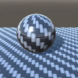 Render of Carbon fibre weave and forged carbon