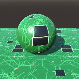 Render of Printed circuit board