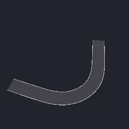 Render of Clothoid transition road