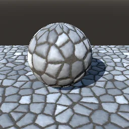 Render of Cobblestone paving from Voronoi cells