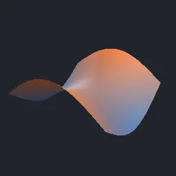 Render of Coons patch from four boundary curves