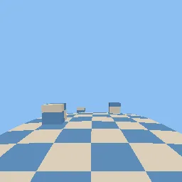 Render of Curved world bend by camera distance