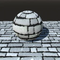 Render of Dry stone wall of stacked irregular slabs