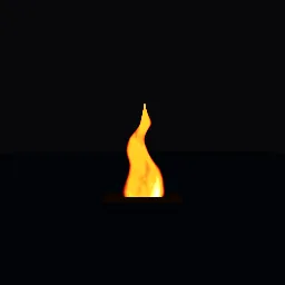 Render of Procedural fire on a camera-facing card