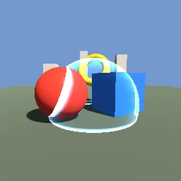 Render of Force field with glowing contact lines