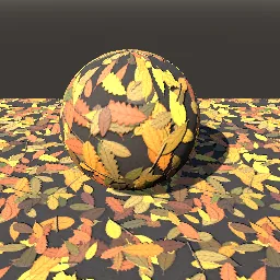 Render of Forest floor leaf litter
