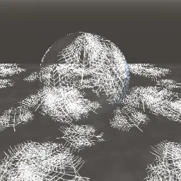 Render of Frost ferns growing on window glass