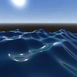 Render of Gerstner wave ocean surface