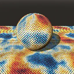 Render of Halftone print screens: CMYK, comic dots, newsprint, duotone