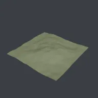 Render of Fractal noise terrain with islands, ridges and terraces