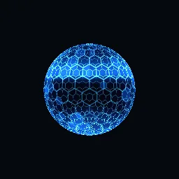 Render of Hexagon shield with travelling pulses