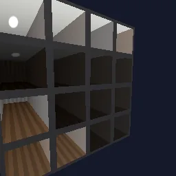 Render of Interior mapping of fake rooms behind windows