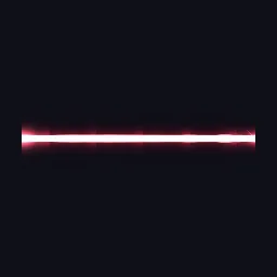 Render of 2D laser beam with core, glow and sparks