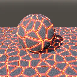 Render of Lava crust with glowing cracks