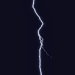 Render of Procedural lightning bolt with branches