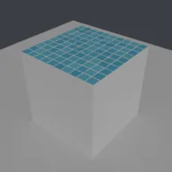 Render of Glazed ceramic tile material with bevelled edges