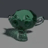 Render of Tinted glass with Beer-Lambert absorption
