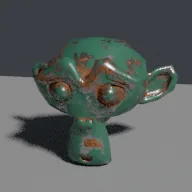 Render of Rust over paint material with chipped edges