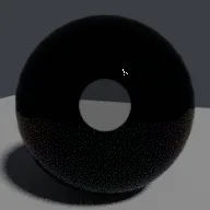 Render of Soap bubble material with thin-film colours