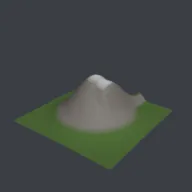Render of Terrain material blending by slope and height