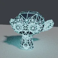 Render of Wireframe overlay material