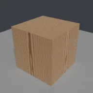 Render of Procedural wood material with growth rings