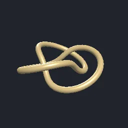 Render of Torus knot tube with parallel-transport frames