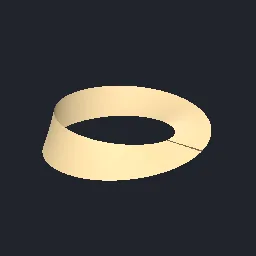 Render of Moebius strip and twisted bands