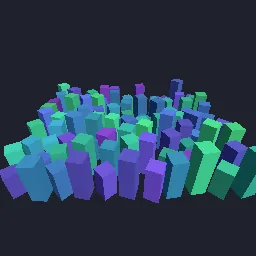 Render of Per-instance variation for MultiMesh crowds