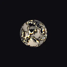 Render of Noise dissolve with a burning edge