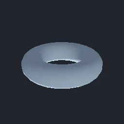 Render of NURBS surfaces with exact sphere and torus