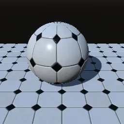 Render of Octagon and dot floor tiles