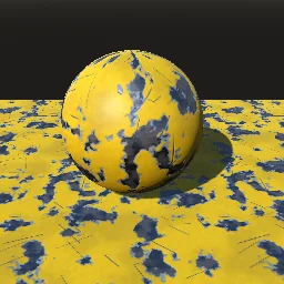 Render of Painted metal with chips and scratches