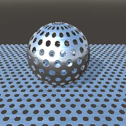 Render of Perforated metal sheet with alpha holes