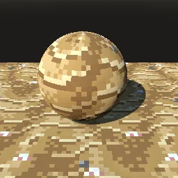 Render of Pixel-art sand with dithered dunes and ripples