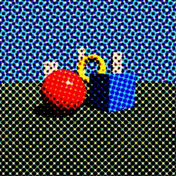 Render of CMYK halftone print screens