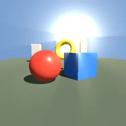 Render of Screen-space light shafts from the sky