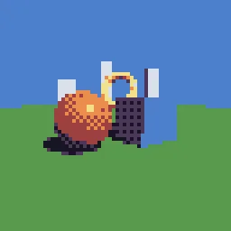 Render of Pixelation with nearest-colour palette mapping