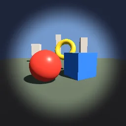 Render of Shaped vignette with colour and focus point