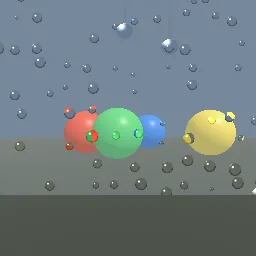 Render of Rain on a window with running drops