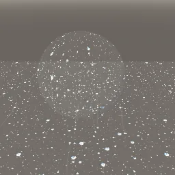 Render of Rain on glass: droplets, running trails and mist