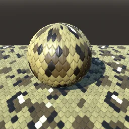 Render of Keeled snake scales with body patterns