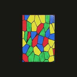 Render of Stained glass window from Voronoi cells