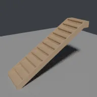 Render of Straight stair flight with stringers and a comfort report