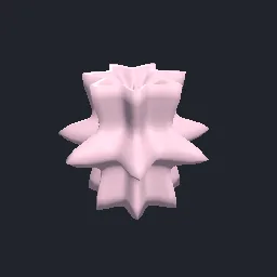 Render of 3D supershape from the Gielis superformula