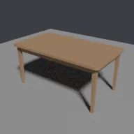 Render of Parametric table with tapered, round or turned legs