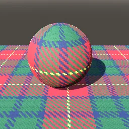 Render of Tartan woven from a thread-count sett in 2/2 twill